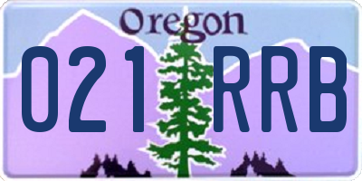 OR license plate 021RRB