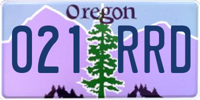 OR license plate 021RRD