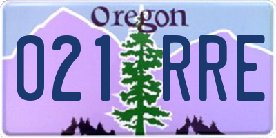 OR license plate 021RRE