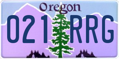 OR license plate 021RRG