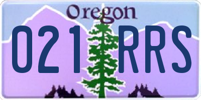 OR license plate 021RRS