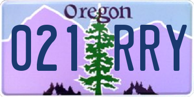 OR license plate 021RRY