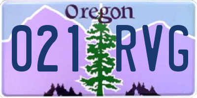 OR license plate 021RVG