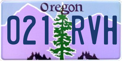 OR license plate 021RVH