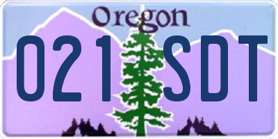 OR license plate 021SDT