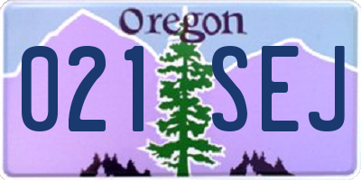 OR license plate 021SEJ