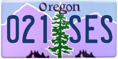 OR license plate 021SES