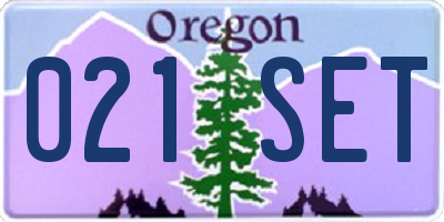 OR license plate 021SET
