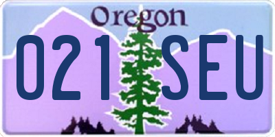 OR license plate 021SEU