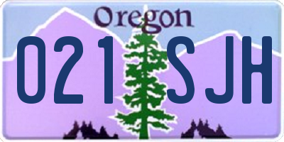 OR license plate 021SJH