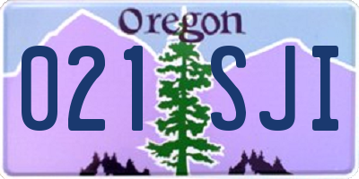 OR license plate 021SJI