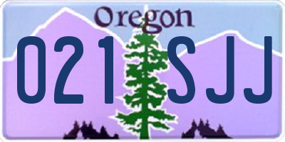 OR license plate 021SJJ