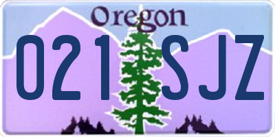 OR license plate 021SJZ