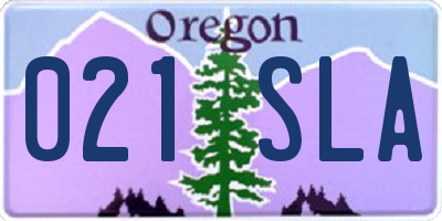 OR license plate 021SLA