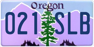 OR license plate 021SLB
