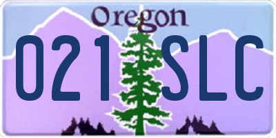 OR license plate 021SLC