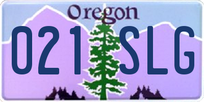 OR license plate 021SLG