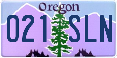 OR license plate 021SLN