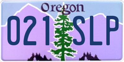 OR license plate 021SLP