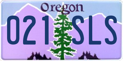OR license plate 021SLS