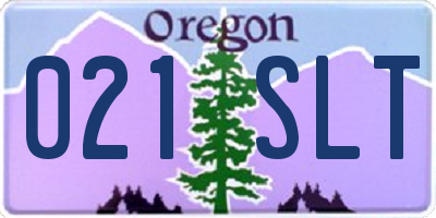 OR license plate 021SLT