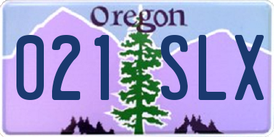 OR license plate 021SLX