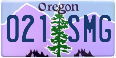 OR license plate 021SMG