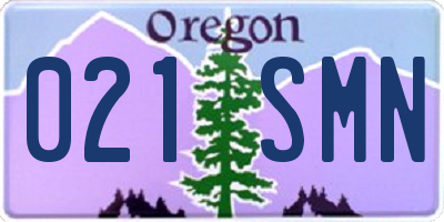 OR license plate 021SMN