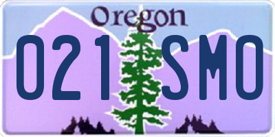 OR license plate 021SMO