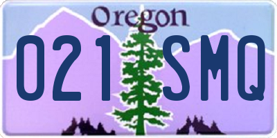OR license plate 021SMQ
