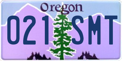 OR license plate 021SMT