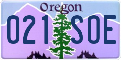 OR license plate 021SOE