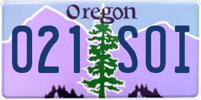 OR license plate 021SOI