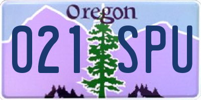OR license plate 021SPU