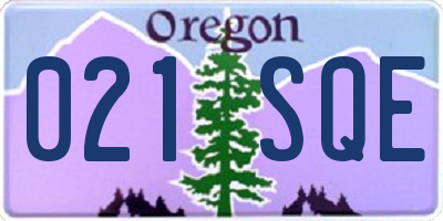 OR license plate 021SQE