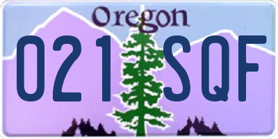 OR license plate 021SQF