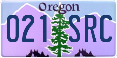 OR license plate 021SRC