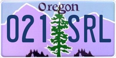 OR license plate 021SRL