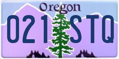 OR license plate 021STQ