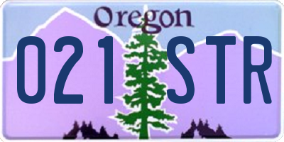 OR license plate 021STR