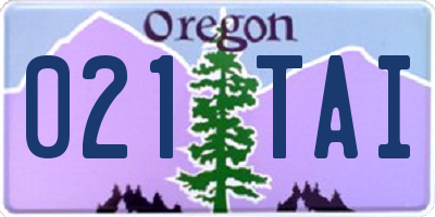 OR license plate 021TAI