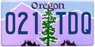 OR license plate 021TDQ
