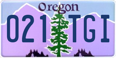 OR license plate 021TGI