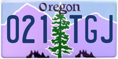 OR license plate 021TGJ