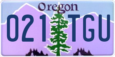 OR license plate 021TGU