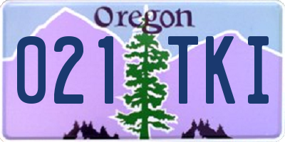OR license plate 021TKI