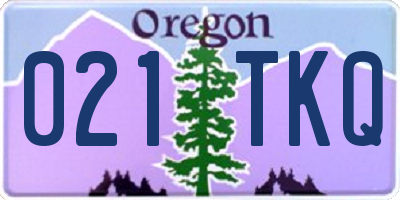 OR license plate 021TKQ