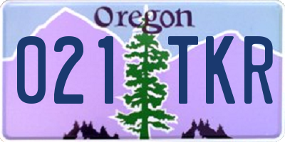OR license plate 021TKR