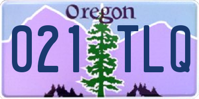 OR license plate 021TLQ