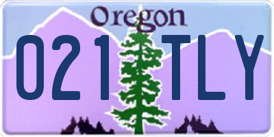 OR license plate 021TLY